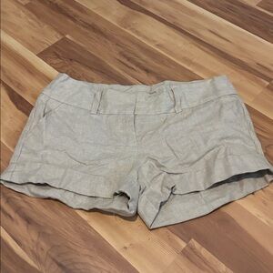 Stylish Beige Linen Shorts